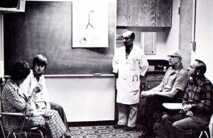 Dr. Ikuya Kurita, teaching a group of 4 people in 1975