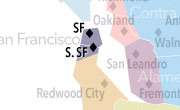 Kaiser Permanente Greater San Francisco service map.
