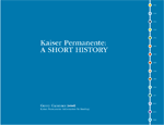 Cover of book titled Kaiser Permanente: A Short History