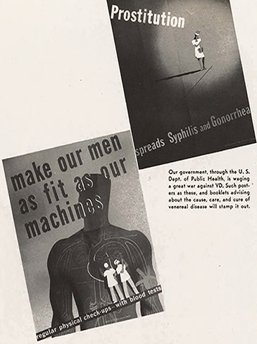 1944 posters warning workers of the dangers of venereal disease