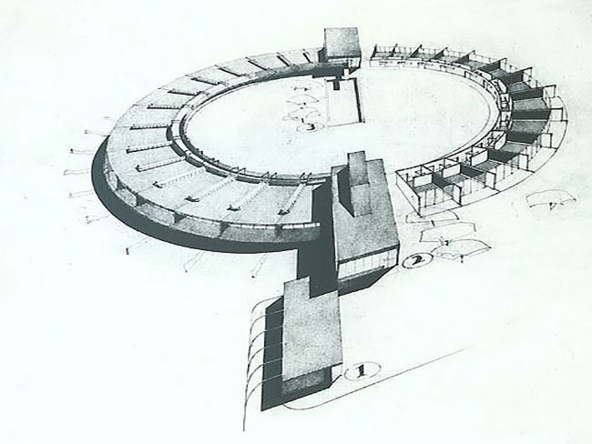 Richard Neutra’s Ring Plan School project model, circa 1926