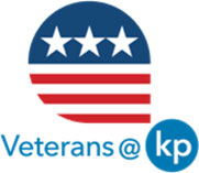 Veterans@KP logo stars and stripes