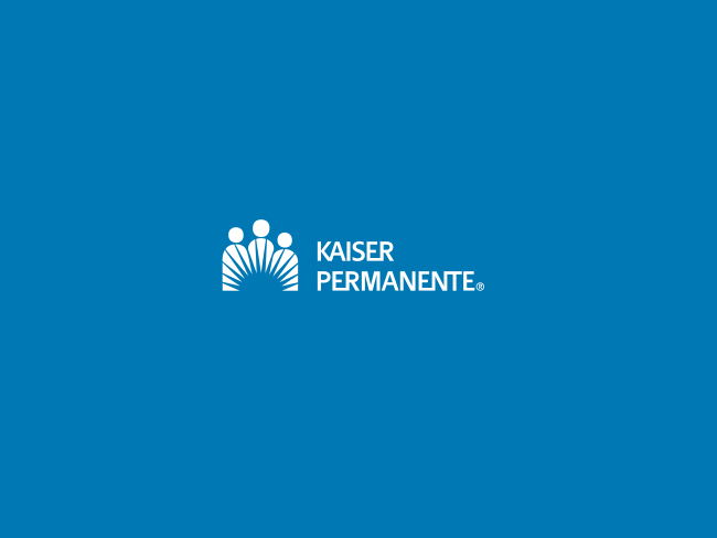 Kaiser Permanente logo on blue background