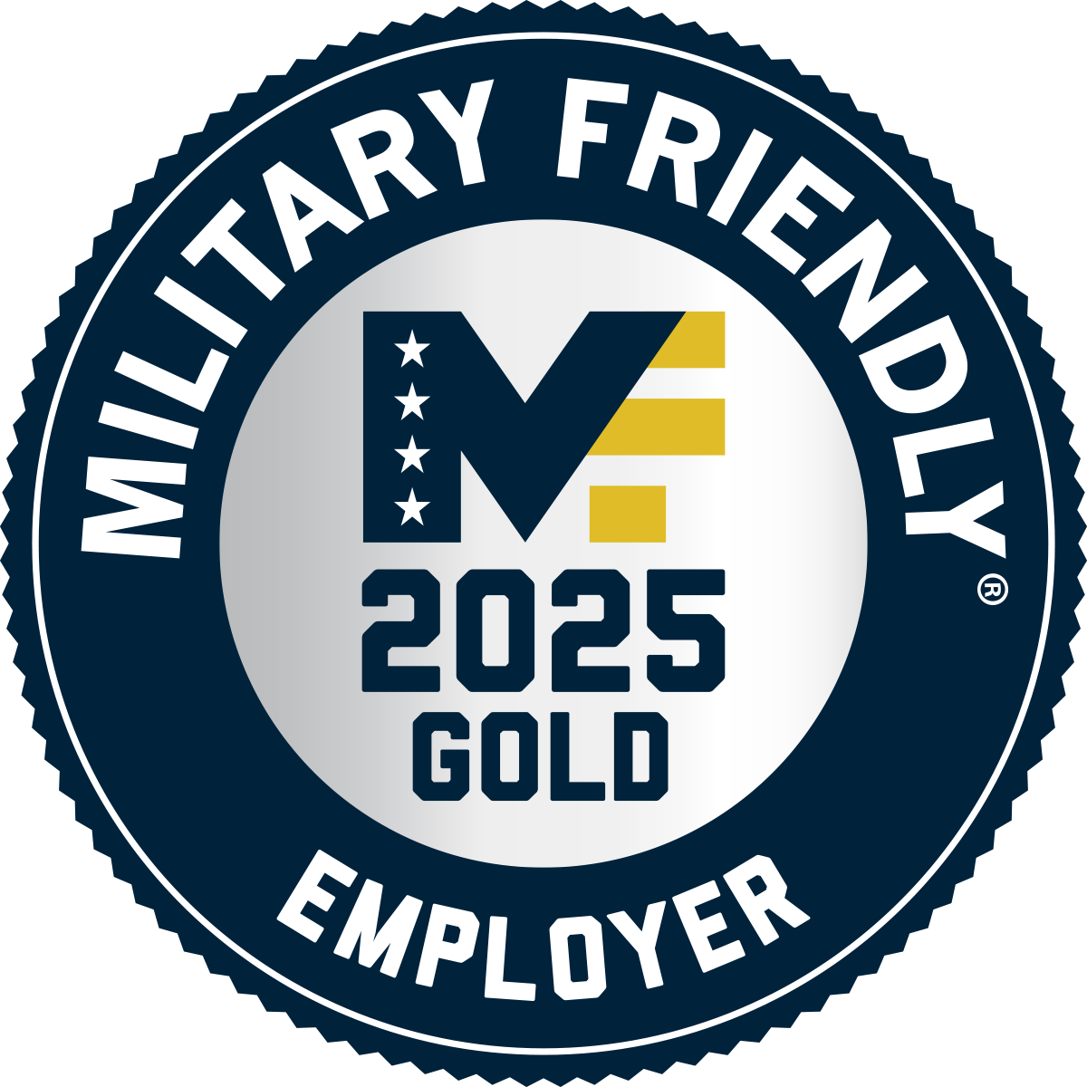 Military Friendly Employer 2025 Gold logo
