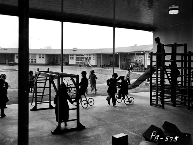 Children playing at a playground