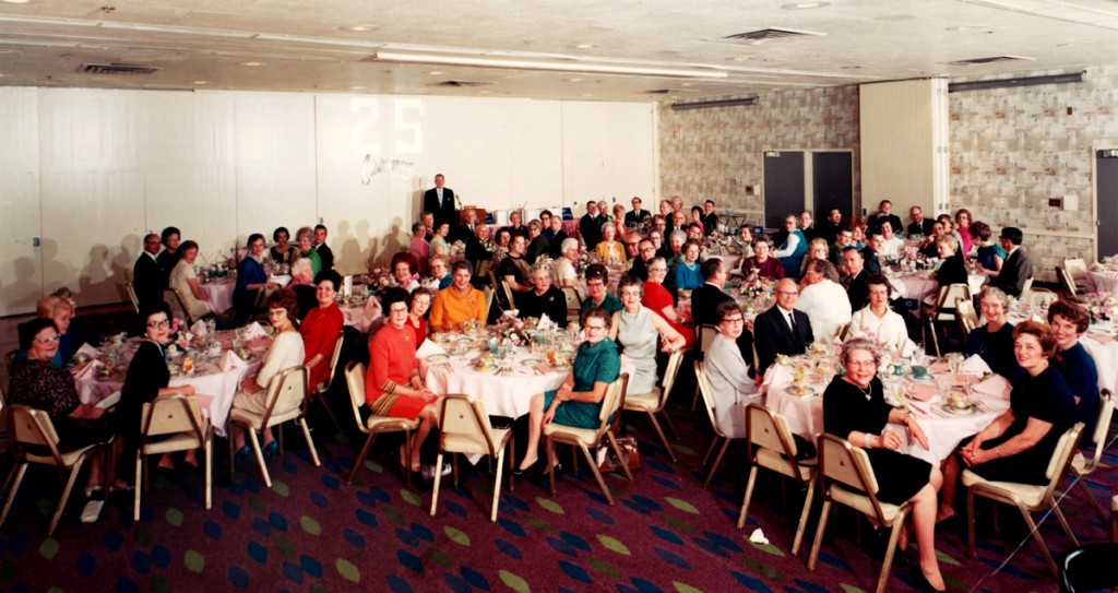 Kaiser Permanente Northwest Region's 25th anniversary celebration and service award dinner, November 1977. 