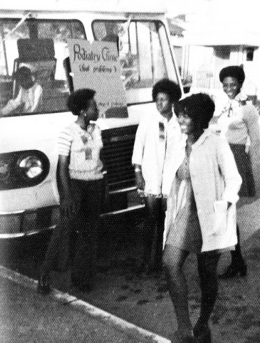 Kaiser Black Student Nurses' Association, 1972 Kaiser Foundation School of Nursing yearbook photo