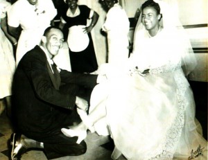 Jessie Head and Robert Cunningham  on their wedding day, May 9, 1954. 