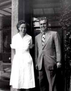 Margaret Knott, PT, and Herman Kabat, MD, Washington, DC, 1947.