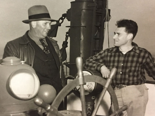 Hugo Nadaner (on right), circa 1940s.