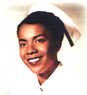 portrait of Jessie Cunningham wearing nursing uniform and cap