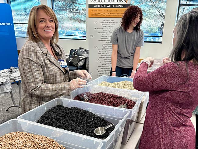 Kaiser Permanente employees making bean soup