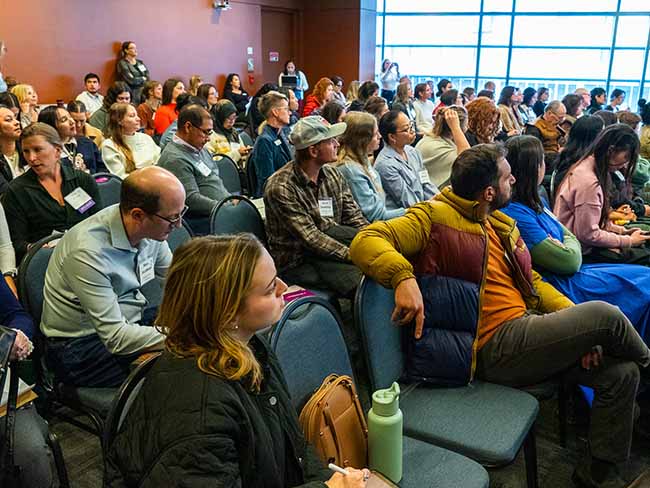 Audience members at the second Food Is Medicine Summit listen to panelists