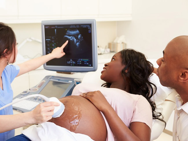 pregnant woman getting an ultrasound