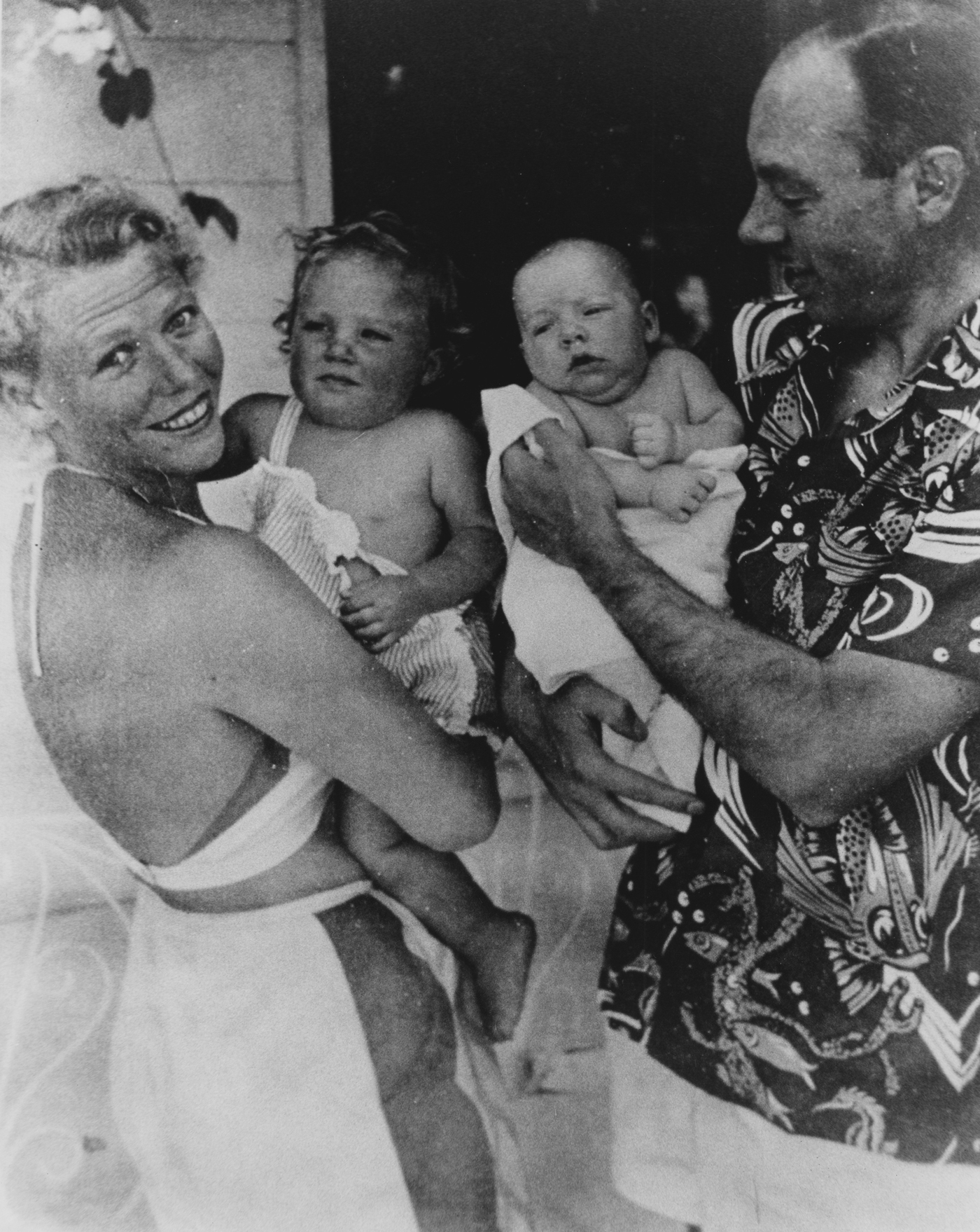 Millie and Cecil Cutting with daughter Sydney and son Christopher, circa 1948.