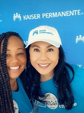LaToya Hargrove credits Alicia Lin for telling her about volunteer opportunities with Special Olympics Southern California.