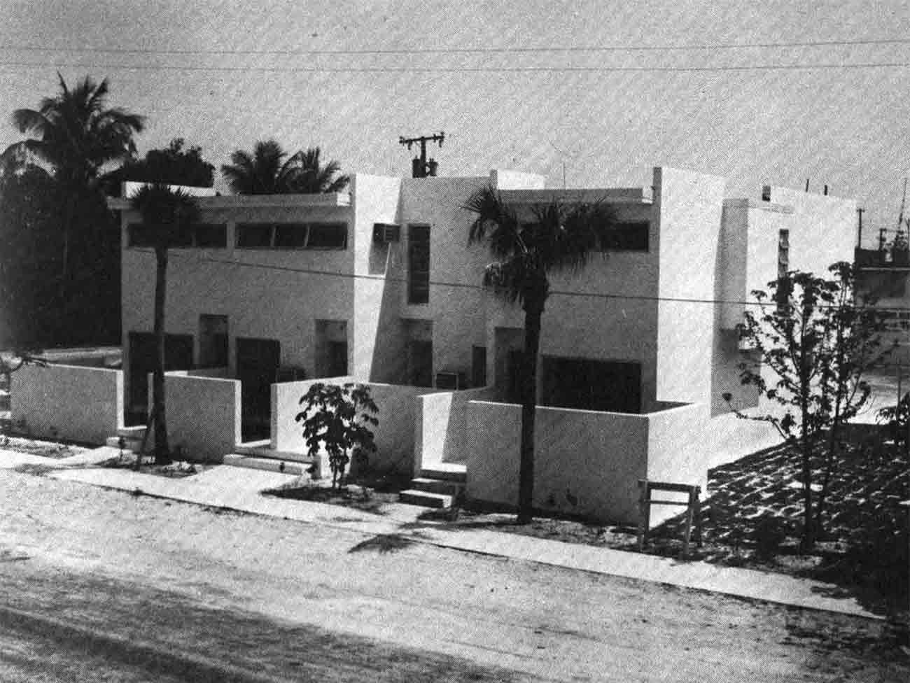 New 2- and 4-bedroom affordable townhouses nearing completion in Florida, 1971.