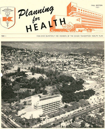 Cover of Southern California Planning for Health featuring Los Angeles hospital - Fall 1957