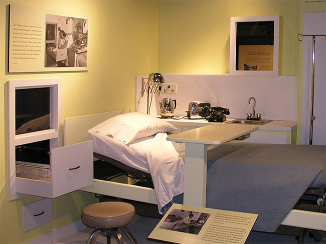 The "Baby in the Drawer" hospital room from 1953 