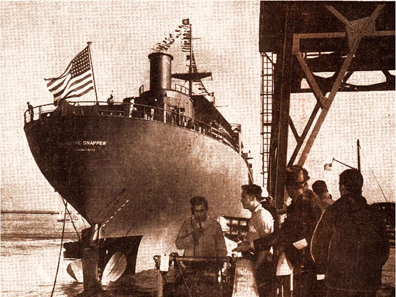 Kaiser ship at dock before launch