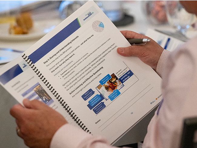 Person reviewing documentation
